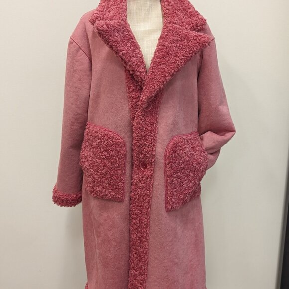 Alex May Reversible Coat Fushcia - Picture 2 of 4